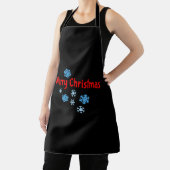 Frohe Weihnachten mit Schneeflocken Schürze (InSitu)