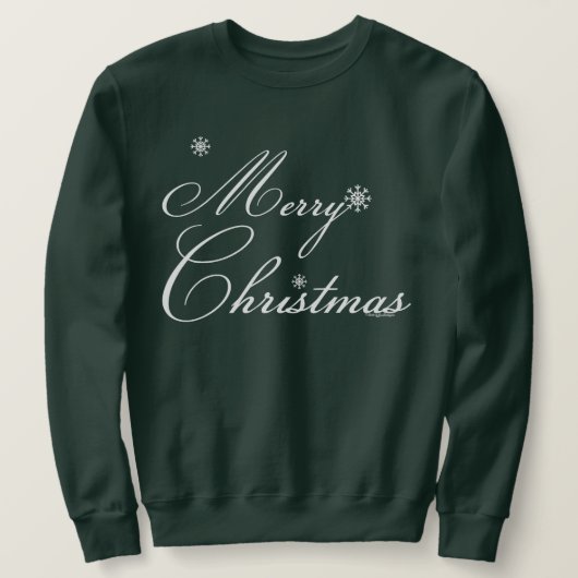 Frohe Weihnachten mit Schneeflocken Sweatshirt (Design vorne)