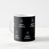 Frohe Weihnachten mit schottischer Flagge Kaffeetasse (Vorderseite Links)