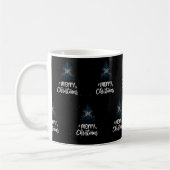 Frohe Weihnachten mit schottischer Flagge Kaffeetasse (Links)