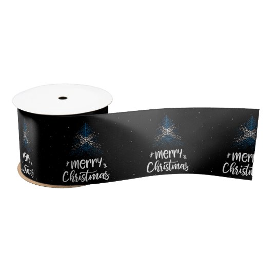 Frohe Weihnachten mit schottischer Flagge Satinband (Spule)