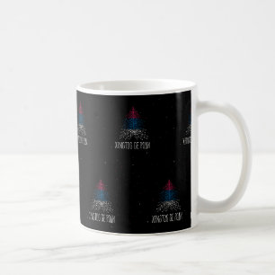 Frohe Weihnachten mit serbischer Flagge Kaffeetasse
