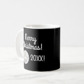 Frohe Weihnachten mit Silberschmuck Kaffeemaschine Kaffeetasse (Vorderseite Links)