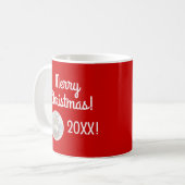 Frohe Weihnachten mit Silberschmuck Kaffeetasse (Vorderseite Links)