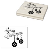 Frohe Weihnachten mit Snowflake Ornaments Kunst-Br Gummistempel (Stempel)