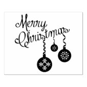 Frohe Weihnachten mit Snowflake Ornaments Kunst-Br Gummistempel (Prägung)