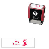 Frohe Weihnachten mit Strumpf Permastempel (Beispiel)