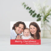 Frohe Weihnachten mit Text und Foto (Stehend Vorderseite)