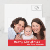 Frohe Weihnachten mit Text und Foto (Vorne/Hinten)