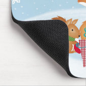 Frohe Weihnachten mit Tieren Mousepad (Ecke)