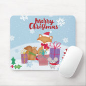 Frohe Weihnachten mit Tieren Mousepad (Mit Mouse)