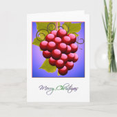 Frohe Weihnachten mit Traubenkarte (Vorderseite)