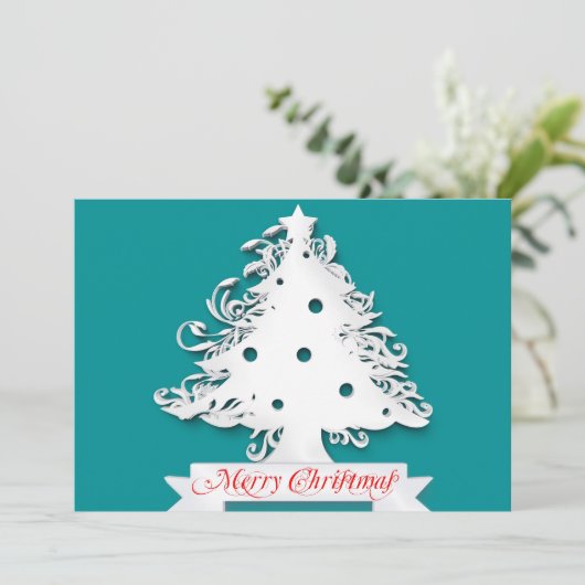 Frohe Weihnachten mit Tree Holiday (Stehend Vorderseite)