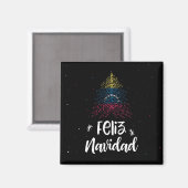 Frohe Weihnachten mit venezolanischer Flagge Magnet (Vorderseite/Rückseite)