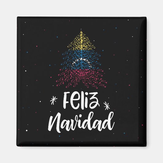 Frohe Weihnachten mit venezolanischer Flagge Magnet (Vorne)