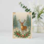 Frohe Weihnachten mit viel Liebe. Postkarte (Stehend Vorderseite)