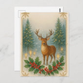 Frohe Weihnachten mit viel Liebe. Postkarte (Vorne/Hinten)