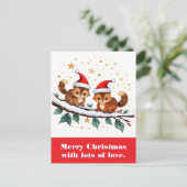 Frohe Weihnachten mit viel Liebe. Postkarte (Stehend Vorderseite)