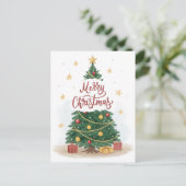 Frohe Weihnachten mit viel Liebe. Postkarte (Stehend Vorderseite)