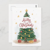 Frohe Weihnachten mit viel Liebe. Postkarte (Vorne/Hinten)