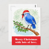 Frohe Weihnachten mit viel Liebe. Postkarte (Vorne/Hinten)