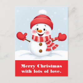 Frohe Weihnachten mit viel Liebe. Postkarte