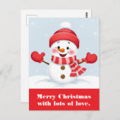 Frohe Weihnachten mit viel Liebe. Postkarte (Vorne/Hinten)