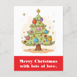 Frohe Weihnachten mit viel Liebe. Postkarte