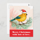 Frohe Weihnachten mit viel Liebe. Postkarte (Vorne/Hinten)
