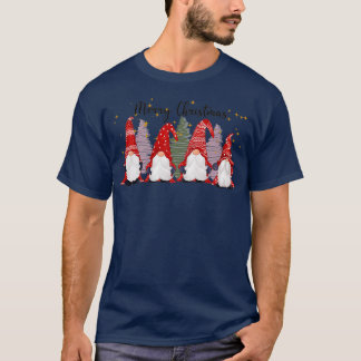 Frohe Weihnachten mit vier Niedlichen Gnomen T-Shirt