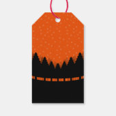 Frohe Weihnachten mit Wald und Schnee Geschenkanhänger (Rückseite)