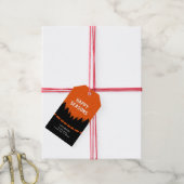 Frohe Weihnachten mit Wald und Schnee Geschenkanhänger (Mit Garn)