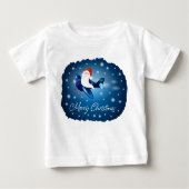 Frohe Weihnachten mit Weihnachten Baby T-shirt (Vorderseite)