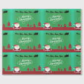 Frohe Weihnachten mit Weihnachten Geschenkpapier (Flach)