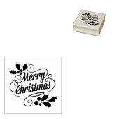 Frohe Weihnachten mit Weihnachten Holly Gummistempel (Stempel)