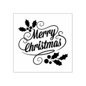 Frohe Weihnachten mit Weihnachten Holly Gummistempel (Prägung)