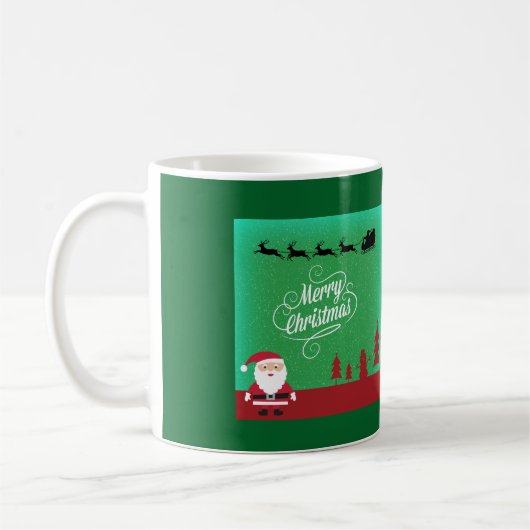 Frohe Weihnachten mit Weihnachten Kaffeetasse (Links)
