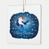 Frohe Weihnachten mit Weihnachten Keramikornament (Links)