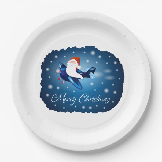 Frohe Weihnachten mit Weihnachten Pappteller (Vorderseite)