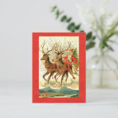 Frohe Weihnachten mit Weihnachten und Reindeer (Stehend Vorderseite)