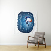 Frohe Weihnachten mit Weihnachten Wandteppich (Beispiel (Horizontal))