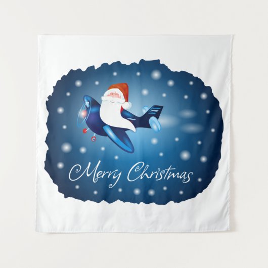 Frohe Weihnachten mit Weihnachten Wandteppich (Vorderseite)