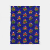 Frohe Weihnachten mit Weihnachts-Rabbit Fleecedecke (Vorderseite)