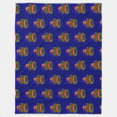 Frohe Weihnachten mit Weihnachts-Rabbit Fleecedecke (Vorderseite)