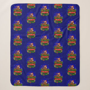 Frohe Weihnachten mit Weihnachts-Rabbit Sherpadecke