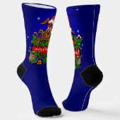 Frohe Weihnachten mit Weihnachts-Rabbit Socken (Gewinkelt)