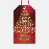 Frohe Weihnachten mit Weihnachtsbaum Geschenkanhänger (Rückseite)