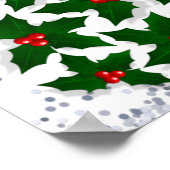 Frohe Weihnachten mit Weihnachtsbaum Poster (Ecke)