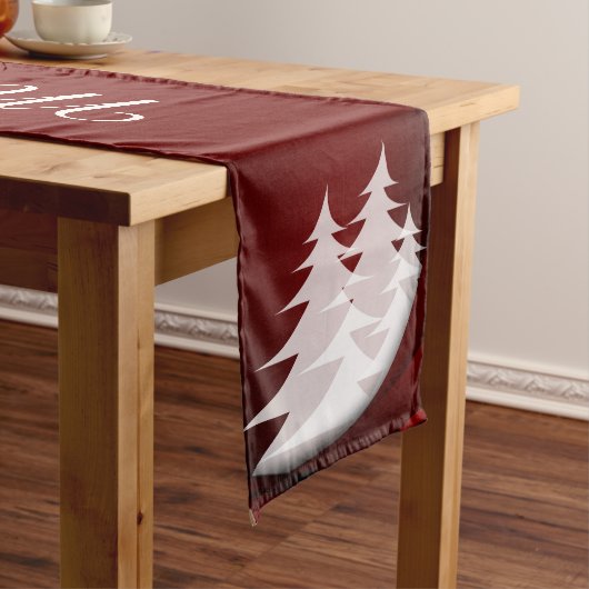 Frohe Weihnachten mit Weihnachtsbaumen Großer Tischläufer (Beispiel)