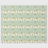 Frohe Weihnachten mit Weihnachtsmann, Rudolfs, im Geschenkpapier (Flach)